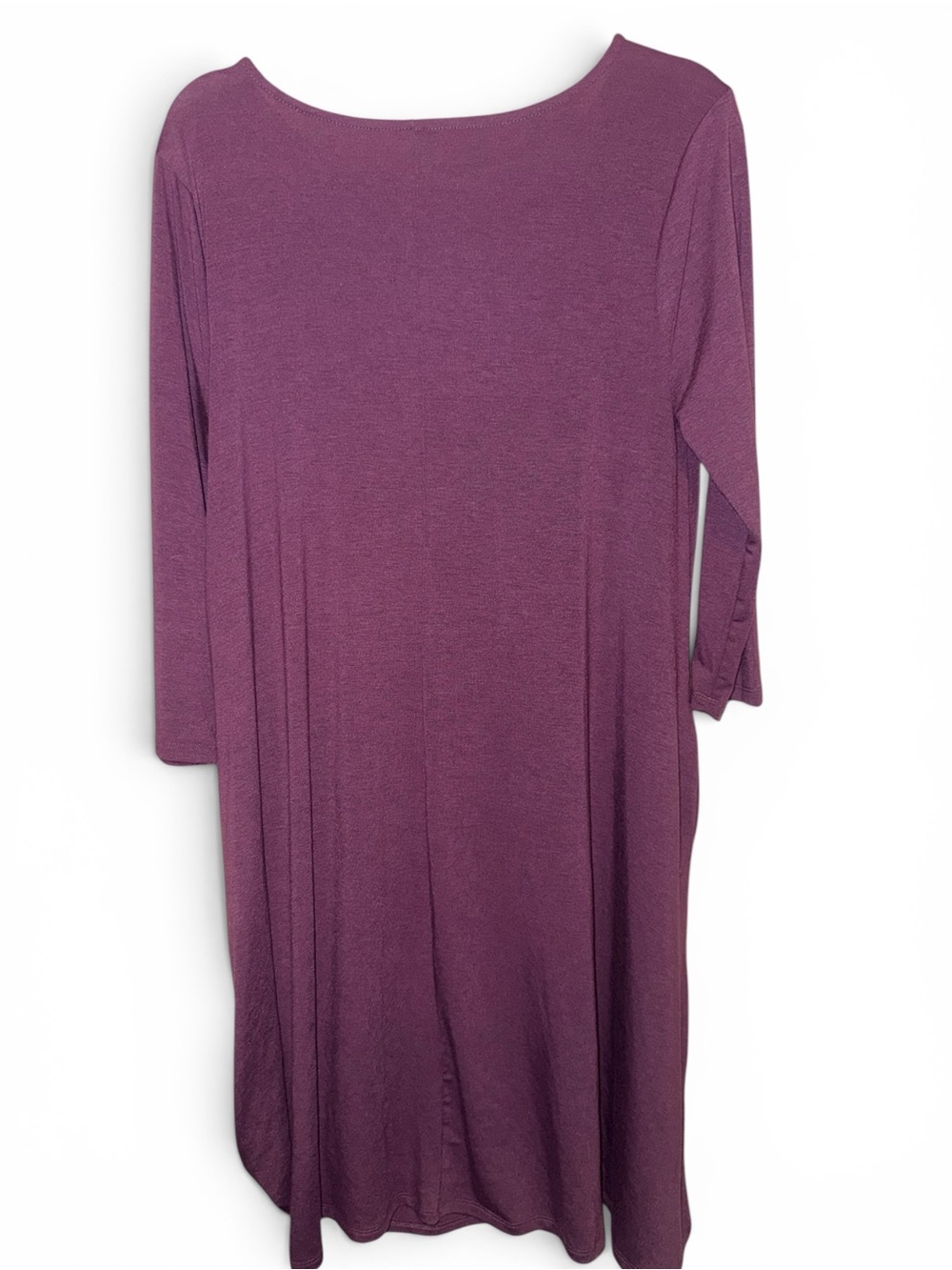 Zenana Women's Long Sleeve Jersey Flared Swing T-Shirt Dress - Picture 3 of 5